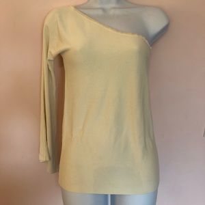 Cream one-shouldered top, size S